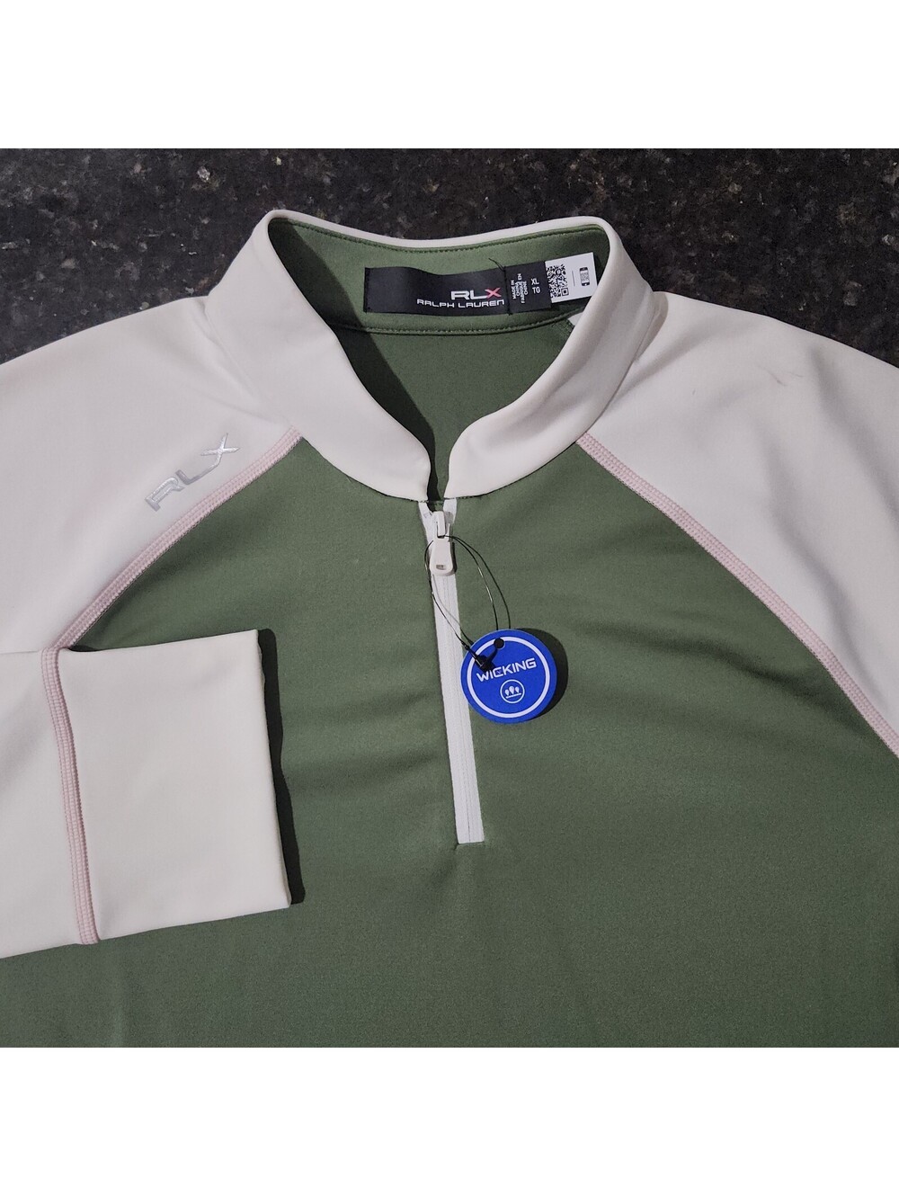 NWT RLX Womens XL Ralph Lauren Wicking Performance Stretch Golf Tennis 1/4 Zip